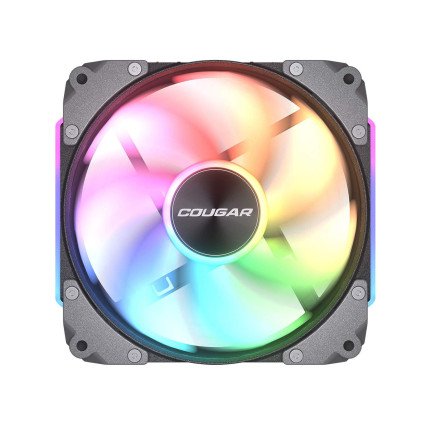 Kit 3 ventiladores Cougar Apolar 120mm ARGB color negro para enfriamiento y estética gaming