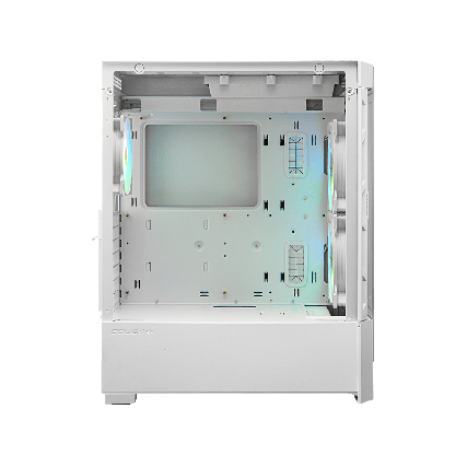 Gabinete Cougar Airface blanco RGB con cristal templado EATX para alto flujo de aire y builds premium