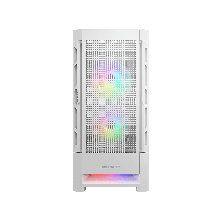 Gabinete Cougar Airface blanco RGB con cristal templado EATX para alto flujo de aire y builds premium