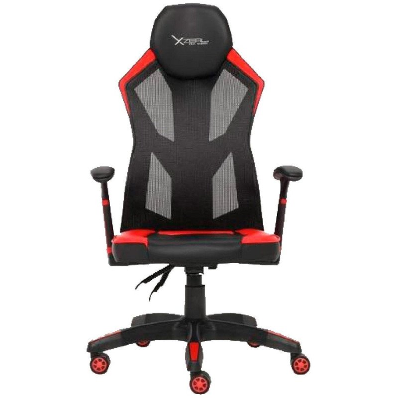 Silla Gamer Xzeal XZSXZ30R Malla y Vinil Reclinable 150° Negro Rojo