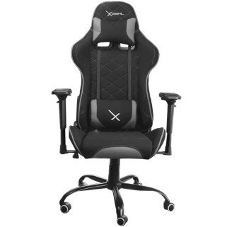 Silla Gamer Xzeal XZSXZ25B Reclinable 180° Tela Negra Gris con Brazos 4D