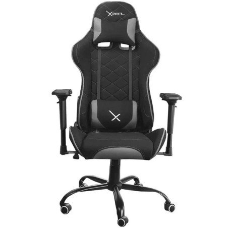 Silla Gamer Xzeal XZSXZ25B Reclinable 180° Tela Negra Gris con Brazos 4D