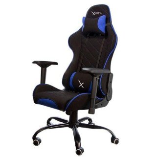 Silla Gamer Xzeal XZSXZ25A Reclinable 180° Tela Negra Azul con Brazos 4D