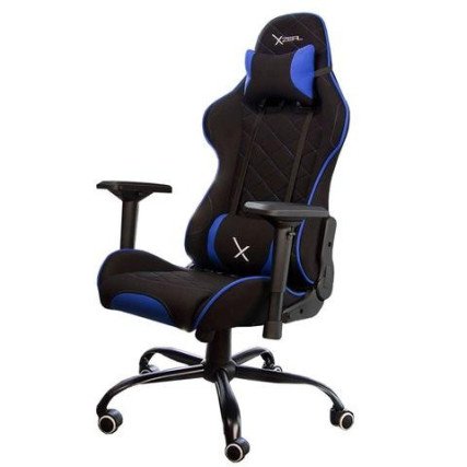 Silla Gamer Xzeal XZSXZ25A Reclinable 180° Tela Negra Azul con Brazos 4D