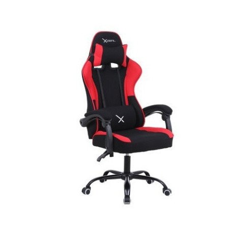Silla Gamer Xzeal XZSXZ20R Tela Reclinable 140° RGB Negro Rojo