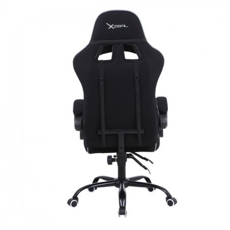 Silla Gamer Xzeal XZSXZ20B Tela Reclinable 140° RGB Negro Gris