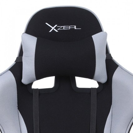 Silla Gamer Xzeal XZSXZ20B Tela Reclinable 140° RGB Negro Gris
