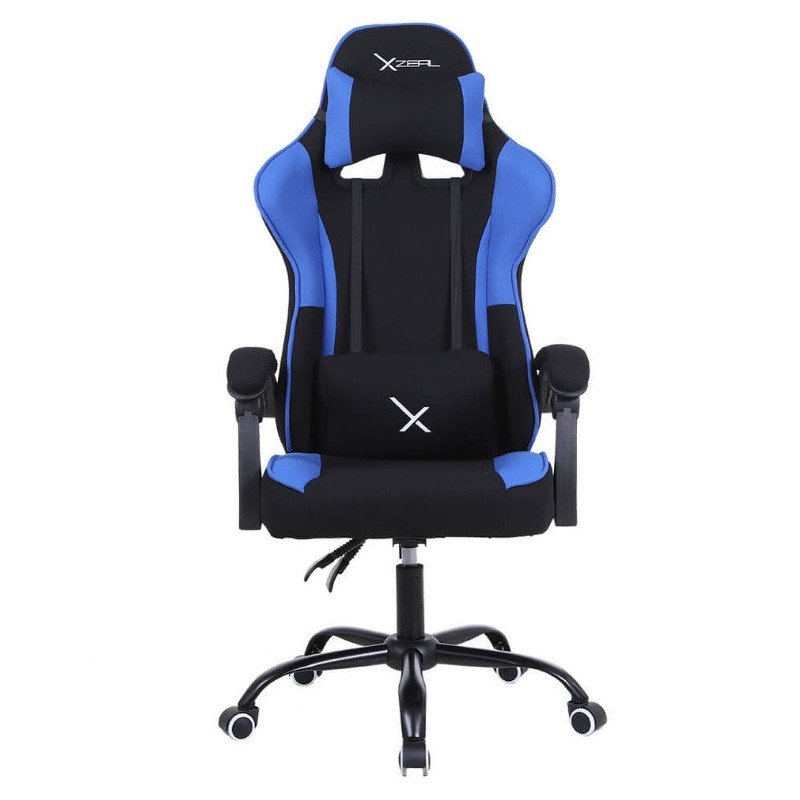 Silla Gamer Xzeal XZSXZ20A Tela Reclinable 140° RGB Negro Azul