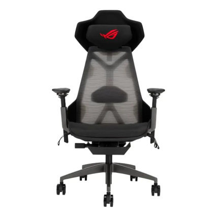SILLA GAMING ASUS (SL400 ROG DESTRIER/BK/WW/) SOPORTE DE BRAZO, DISEÑO EXOESQUELETICO, NEGRA