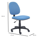 Silla Básica Nextep NE-650BA Ajustable Azul con Base Giratoria