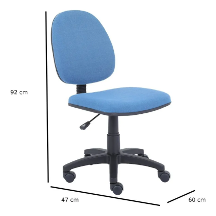 Silla Básica Nextep NE-650BA Ajustable Azul con Base Giratoria