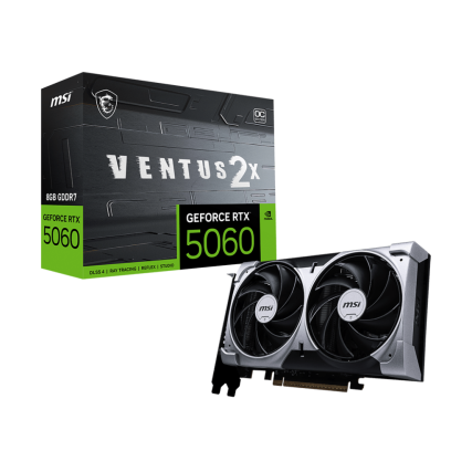 Tarjeta de Video MSI GeForce RTX 5060 Ventus 2X OC 8GB GDDR7
