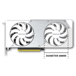 Tarjeta de Video Inno3D NVIDIA GeForce RTX 5060 Ti X2 OC 8GB GDDR7 PCIe 5.0 HDMI DisplayPort Blanca