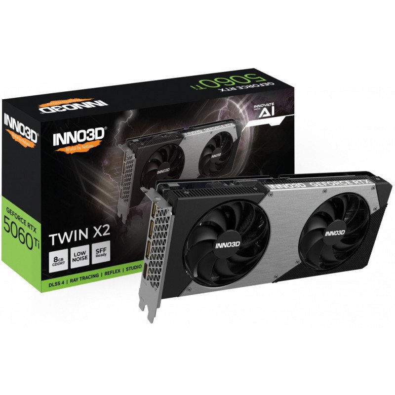 Tarjeta de Video Inno3D NVIDIA GeForce RTX 5060 Ti X2 8GB GDDR7 PCIe 5.0 HDMI DisplayPort