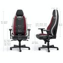 Silla Gamer Noblechairs LEGEND Negra Blanca Roja de Cuero Sintético hasta 150 kg