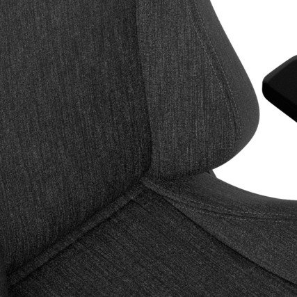 La silla gamer noblechairs EPIC TX destaca por su acabado tipo lino en color gris, ideal para quienes buscan un diseño sobrio y