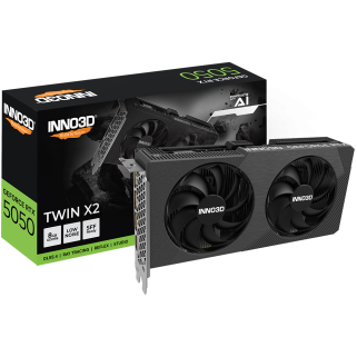 Tarjeta de Video Inno3D NVIDIA GeForce RTX 5050 Twin X2 8GB GDDR6 PCIe 5.0 Negra