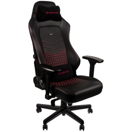 Silla Gamer noblechairs HERO Black Red de Cuero Real Soporte 150 kg