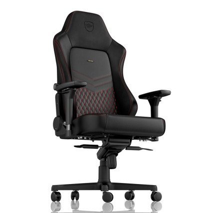 Silla Gamer noblechairs HERO Black Red de Cuero Real Soporte 150 kg