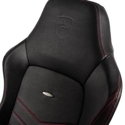 Silla Gamer noblechairs HERO Black Red de Cuero Real Soporte 150 kg