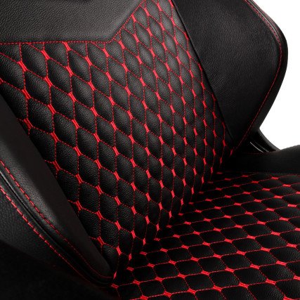Silla Gamer noblechairs HERO Black Red de Cuero Real Soporte 150 kg