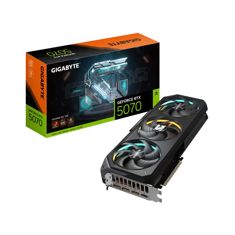 Tarjeta de Video Gigabyte NVIDIA GeForce RTX 5070 Gaming OC 12GB GDDR7 PCIe 5.0 Tarjeta de Video Gigabyte NVIDIA GeForce RTX 5070 Gaming OC 12GB GDDR7 PCIe 5.0
