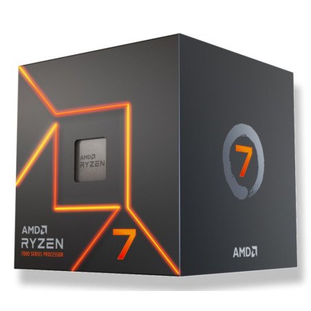 Procesador AMD Ryzen 7 7700 8 núcleos 3.8GHz 65W Socket AM5, gráficos integrados, ventilador incluido