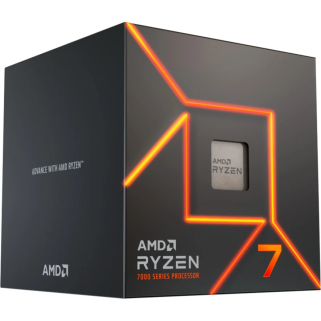Procesador AMD Ryzen 7 7700 8 núcleos 3.8GHz 65W Socket AM5, gráficos integrados, ventilador incluido