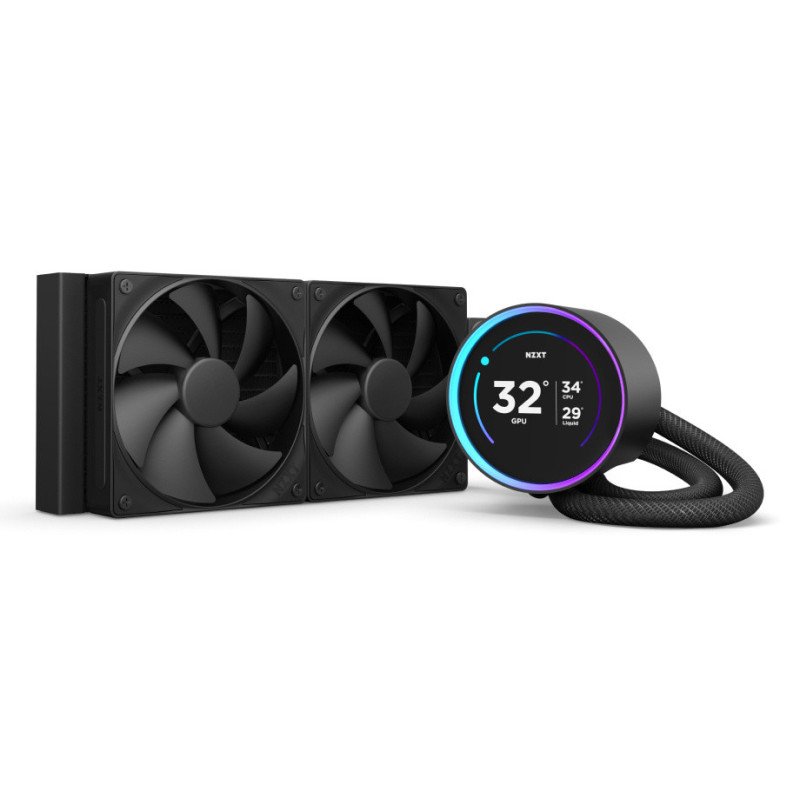 Enfriamiento Líquido NZXT Kraken Elite 240 V2 Black AIO 240mm Pantalla LED