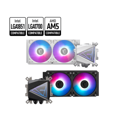 VENTILADOR P/CPU MSI (MAG CORELIQUID I240 WHITE) ARGB,240MM,SOCKET 1851,AM5,ENFRIAMIENTO LIQUIDO