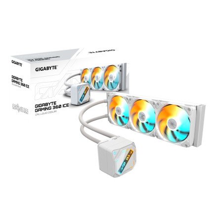 Enfriamiento Líquido Gigabyte GME 360i ARGB AIO 360mm Blanco 3 Fans