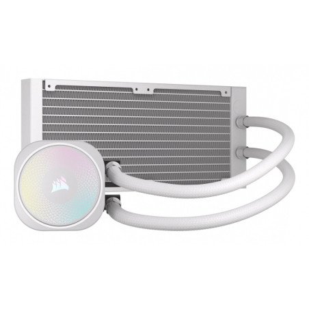 Enfriamiento Líquido Corsair Nautilus ARGB 240mm Blanco AIO con 2×120mm para CPU