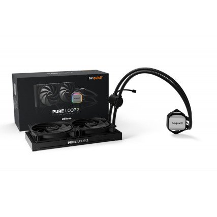 Enfriamiento Líquido Be Quiet! Pure Loop 2 280mm AIO con 2×140mm hasta 1800RPM Negro