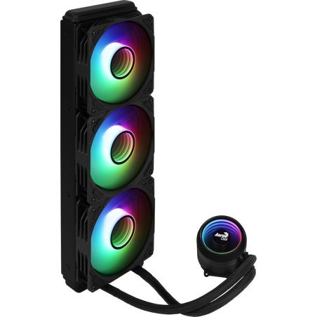 Enfriamiento Liquido ELIQ Aerocool Mirage L360 ARGB Negra para CPU con radiador de 360mm