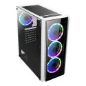 Gabinete Gamer XZeal XZ110-1 Blanco Mid Tower con RGB y Panel Lateral de Vidrio
