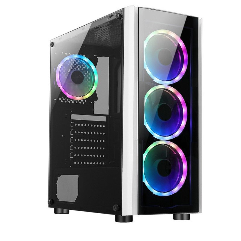 Gabinete Xzeal Gamer XZCGB12W Torre ATX Gamer con RGB y Ventana Lateral de Cristal Templado
