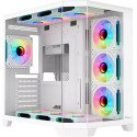 Gabinete Xzeal Gamer XZGAXT1W Media Torre Blanco con RGB y 4 Ventiladores para PC Gamer Gabinete Xzeal Gamer XZGAXT1W Media Torre Blanco con RGB y 4 Ventiladores para PC Gamer