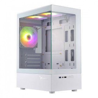 Gabinete Xzeal Zynergy XZGAZNY1W Blanco M-ATX/ITX con RGB y Ventana Lateral de Cristal Templado