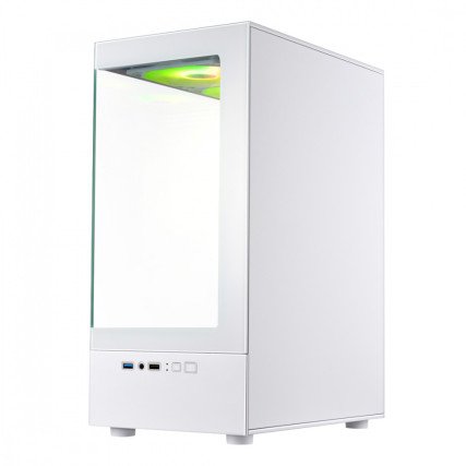 Gabinete Xzeal Zynergy XZGAZNY1W Blanco M-ATX/ITX con RGB y Ventana Lateral de Cristal Templado