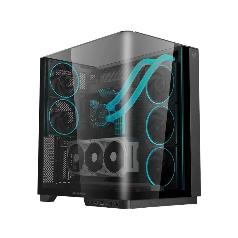 Gabinete Balam Rush Gamer TankCurve 7800 Mediatorre Sin Fuente Negro