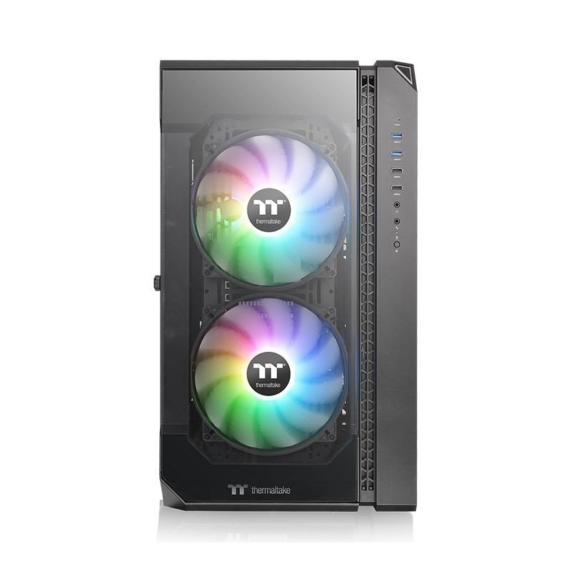 Gabinete Thermaltake View 51 TG ARGB Negro Midi Tower con Cristal Templado y 4 Ventiladores 120mm