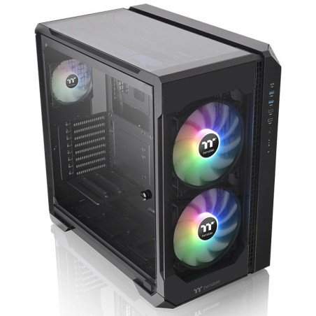 Gabinete Thermaltake View 51 TG ARGB Negro Midi Tower con Cristal Templado y 4 Ventiladores 120mm