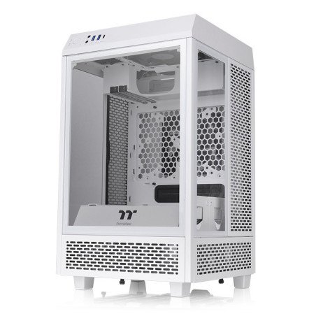 Gabinete Thermaltake The Tower 100 Mini ITX Blanco con 2 Ventiladores Mini Tower Cristal Templado