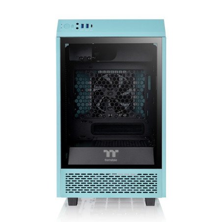 Gabinete Thermaltake The Tower 100 Mini ITX Turquesa con 2 Ventiladores Mini Tower Cristal Templado