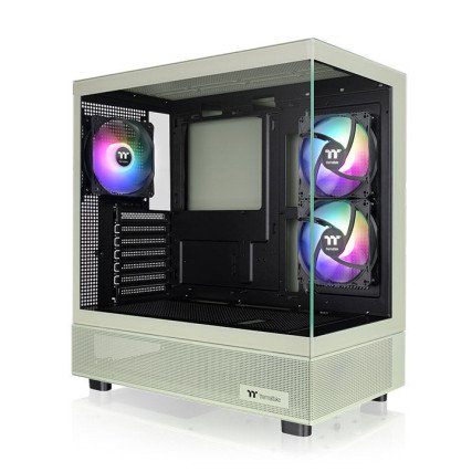 Gabinete Thermaltake View 270 TG ARGB Plus Verde Midi Tower 3 Ventiladores Vidrio Templado