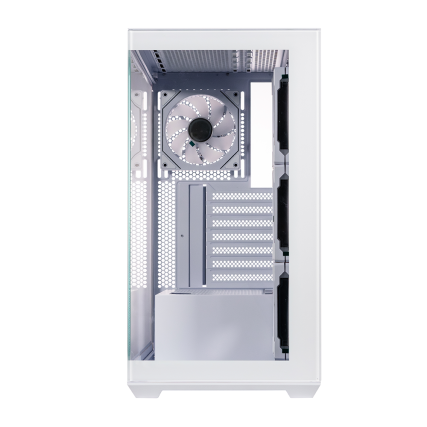 Gabinete Naceb Gaming Midi Tower ATX, Micro ATX y Mini ITX con 4 Ventiladores LED Blanco