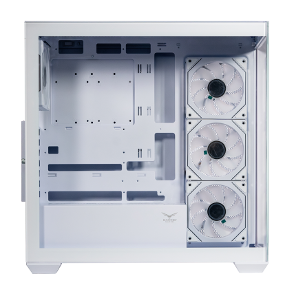 Gabinete Naceb Gaming Midi Tower ATX, Micro ATX y Mini ITX con 4 Ventiladores LED Blanco