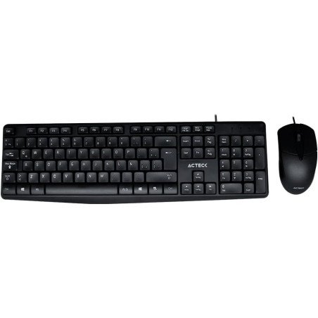 Combo Creator Acteck Teclado MK120 + Mouse USB Negro, Conexión Alámbrica