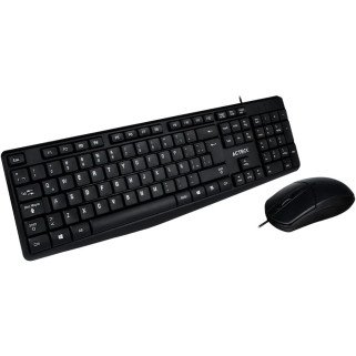 Combo Creator Acteck Teclado MK120 + Mouse USB Negro, Conexión Alámbrica