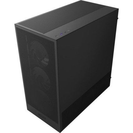 Gabinete NZXT H5 Flow RGB Black, ATX, Cristal Templado, Ventilación Avanzada para Gaming